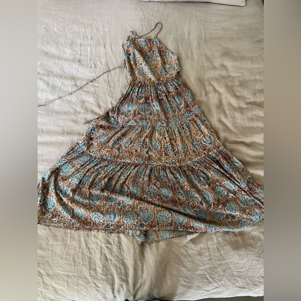 Christy Dawn the Delphine dress tan paisley XS